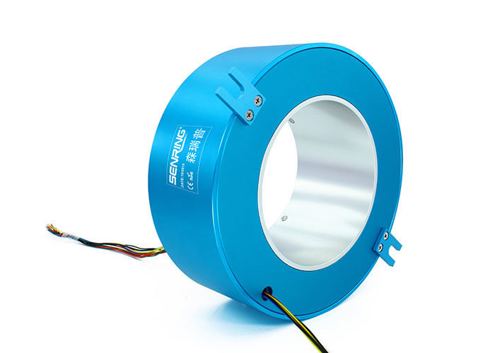 陶磁器の機械類のための穴のスリップ リング4ワイヤーを通してOEM 150RPMの大きい電気