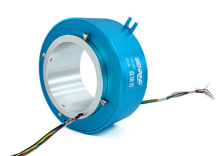陶磁器の機械類のための穴のスリップ リング4ワイヤーを通してOEM 150RPMの大きい電気