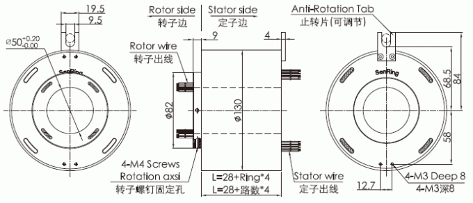 bh50130シリーズBH50130シリーズ産業バス スリップ リング スリップ リング デッサン