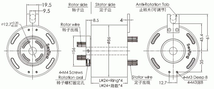 bh1286シリーズBH1286シリーズ産業バス スリップ リング スリップ リング デッサン